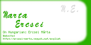 marta ercsei business card